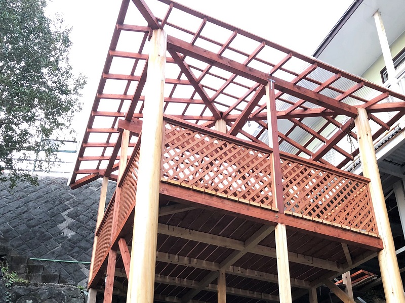 伊豆015 12名用コテージには海の見える専用バーベキュー場あり