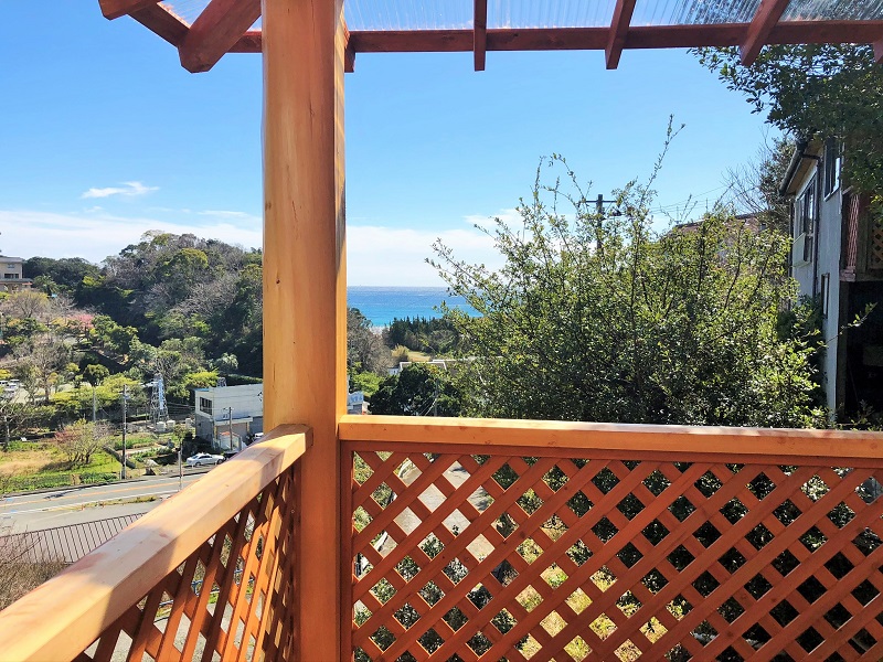 伊豆015 ひのきの新設されたBBQコーナーからの景色と周辺環境