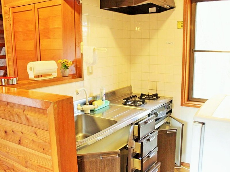 軽井沢062　ログ　キッチン