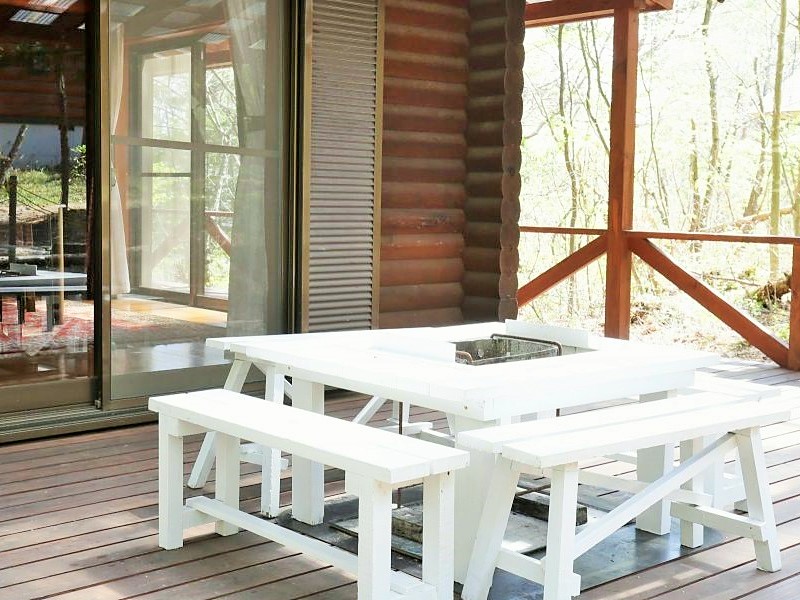 軽井沢062　ログ　テラス